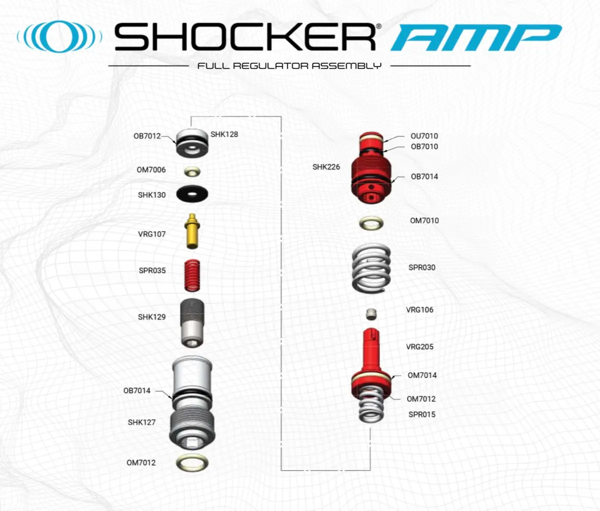 Sp Shocker Amp Full Regulator Assembly Parts List - Pick The Part You Need! 1