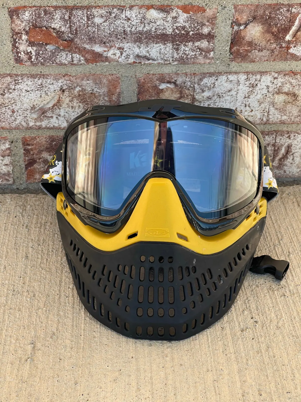 Used Jt Proflex Paintball Mask - Rockstar With Og Yellow Bottom 1