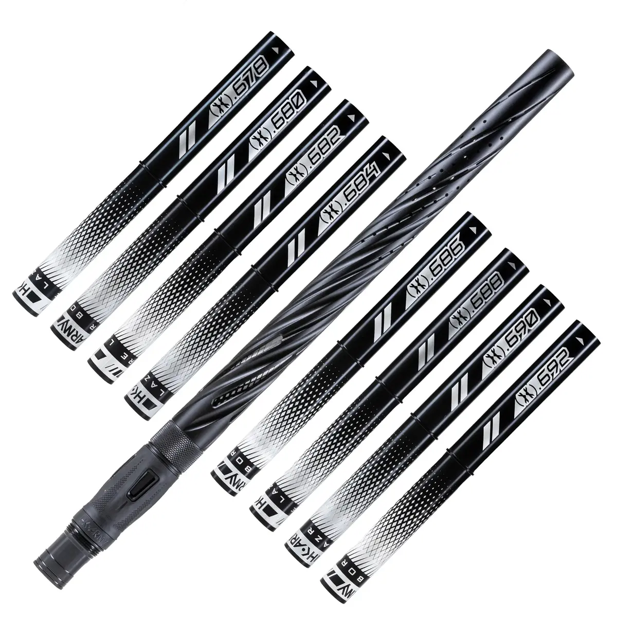 Hk Army Lazr Barrel Kit - Elite Orbit - Autococker Thread - Dust Black/Black Inserts 1