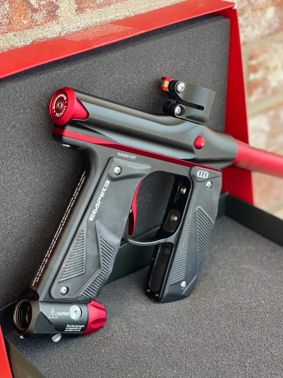 Used Empire Mini Gs Paintball Gun- Black / Red 1