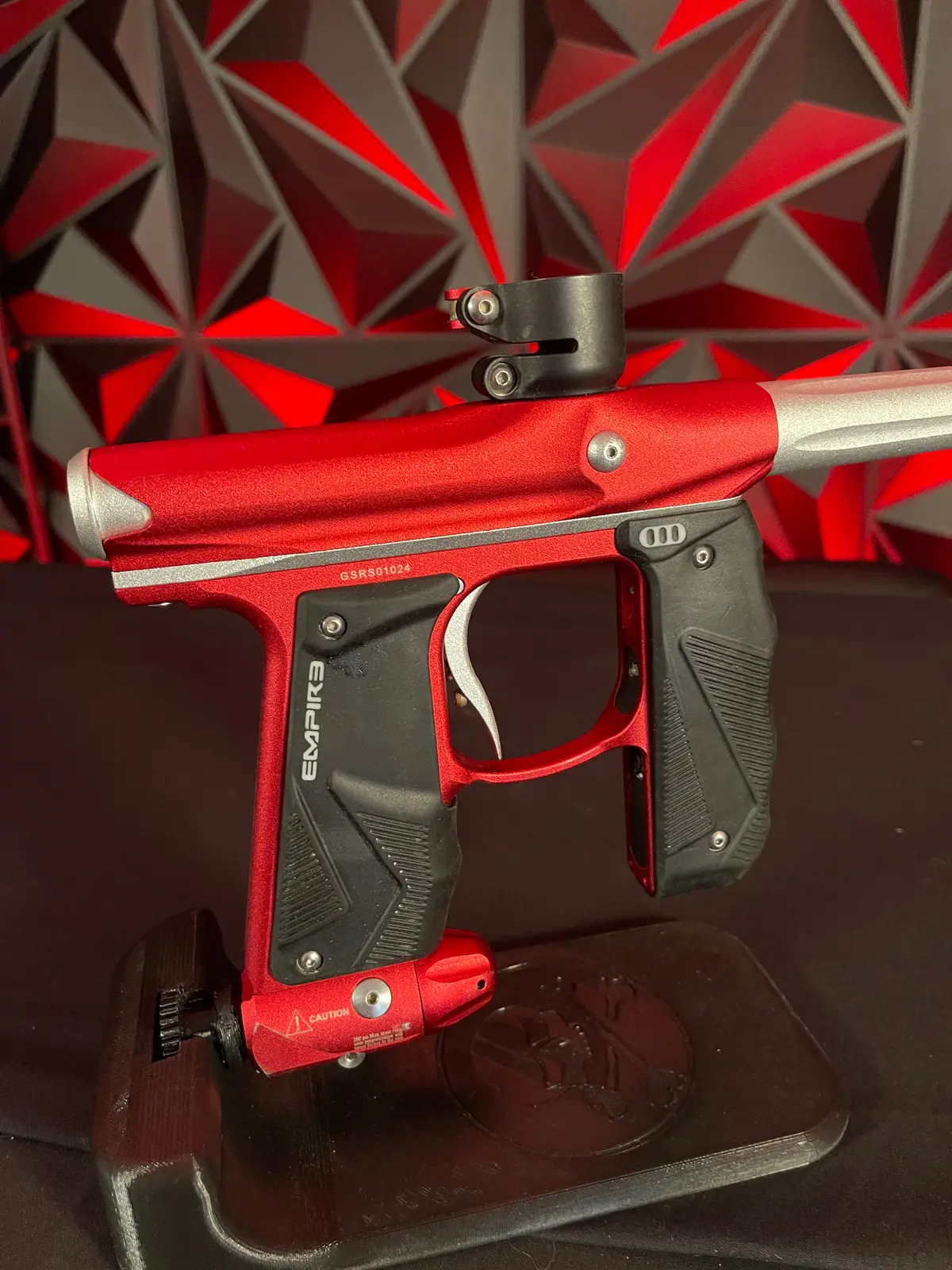 Used Empire Mini Gs Paintball Gun - Dust Red/Silver 1