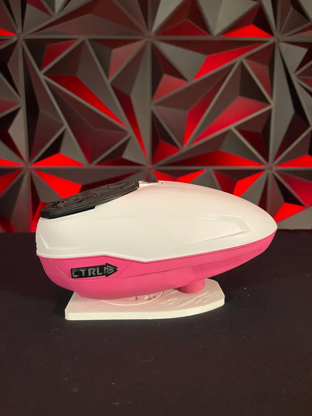 Used Bunkerkings Ctrl Paintball Loader - White/Pink W/ Ntr Speedfeed 1