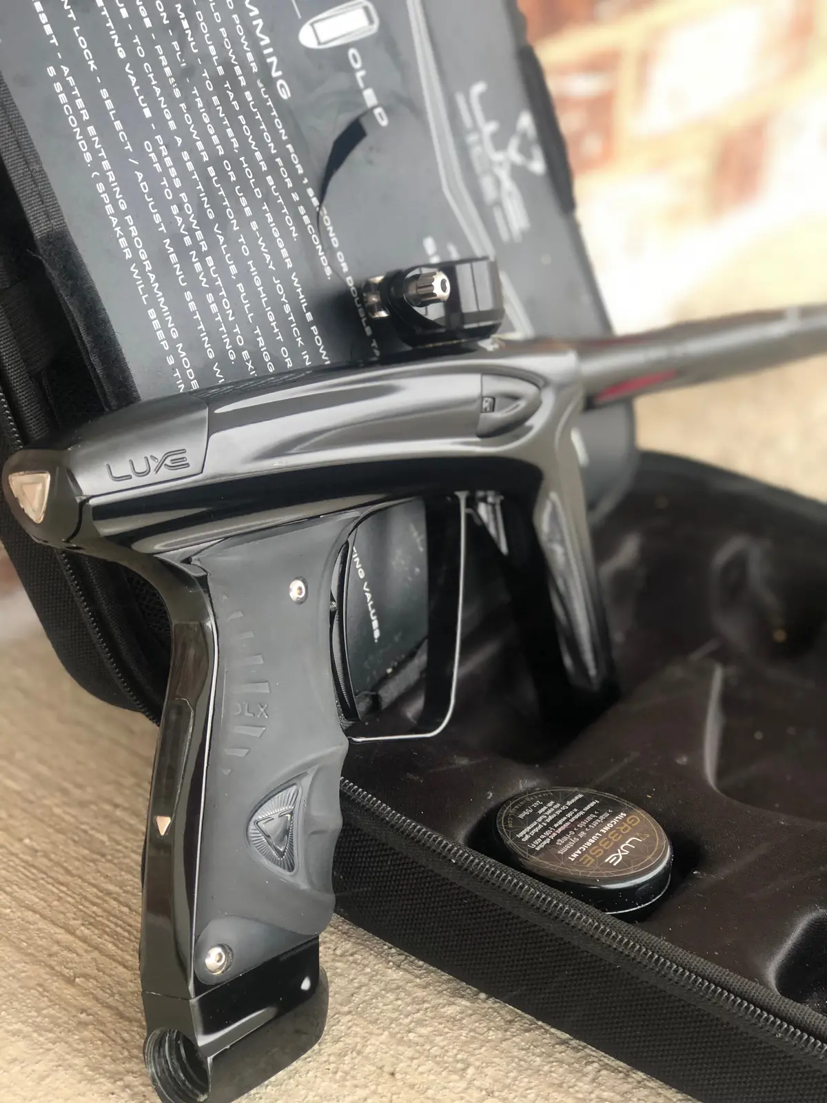 Used Dlx Luxe Ice Paintball Marker - Gloss Black/Dust Black 1