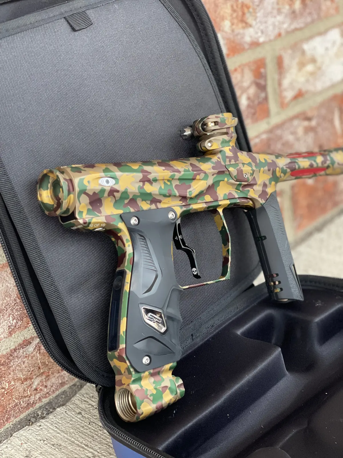 Used Sp Shocker Amp Paintball Gun - Le Woodland Camo #10 1