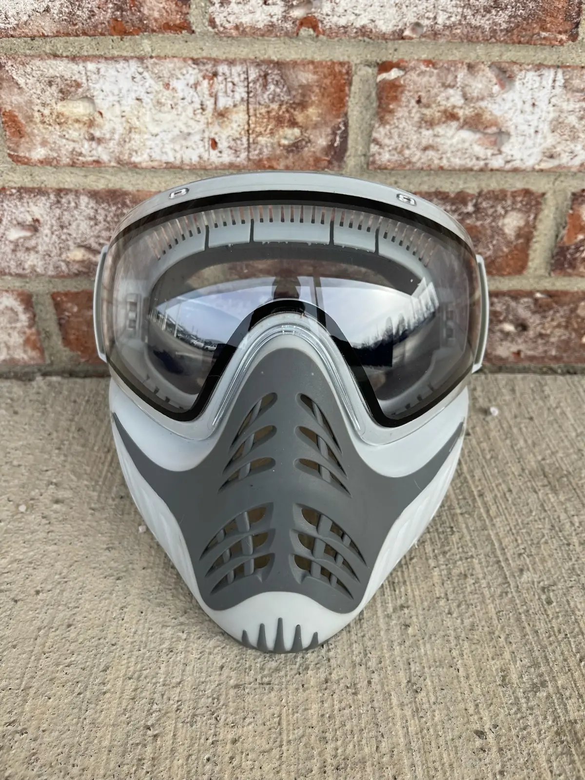 Used V-Force Profiler Paintball Mask - Grey/White W/Visor 1
