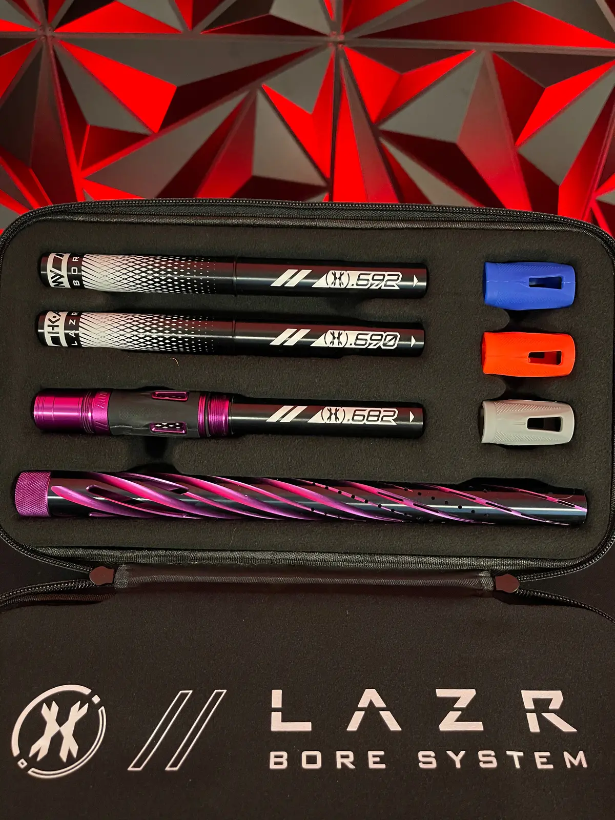 Used Hk Army Lazr "Orbit" Barrel Kit - Ac Threaded - Black/Purple W/All Black Inserts 1