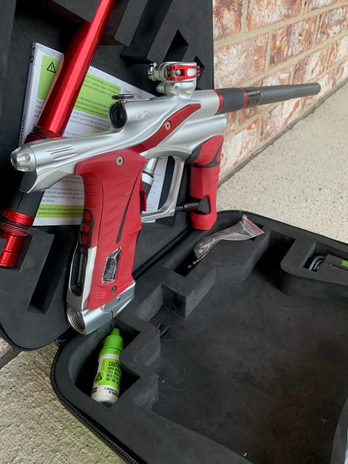 Used Planet Eclipse Lvr Paintball Gun - Silver/Red 1