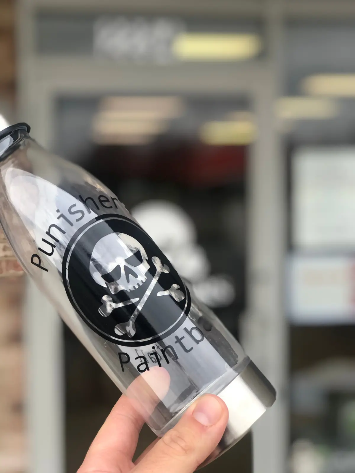 Punisher’S Paintball 20 Oz. Water Bottle - Clear 1