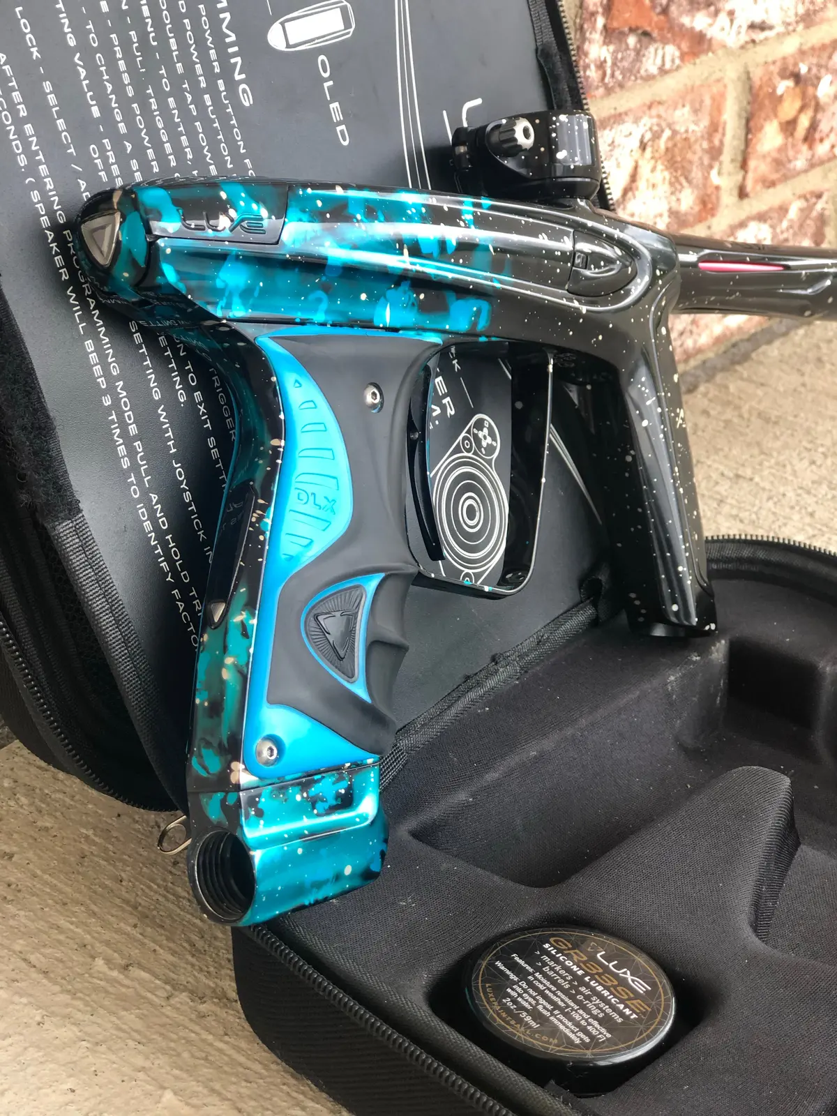 Used Dlx Luxe Ice Paintball Gun - Blue Galaxy 1