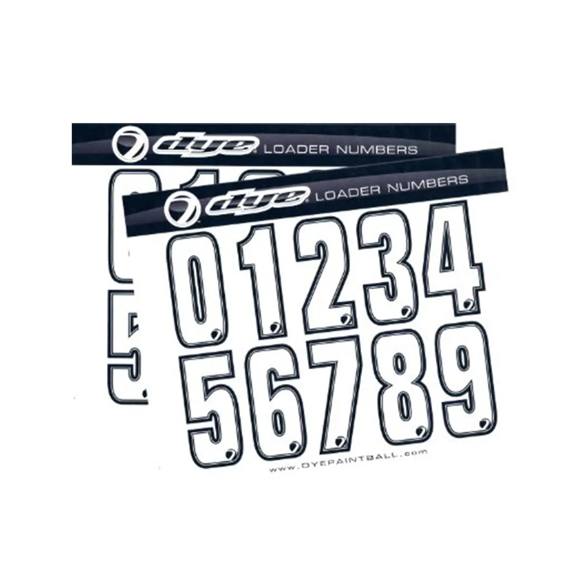 Dye Loader Number Sticker 1