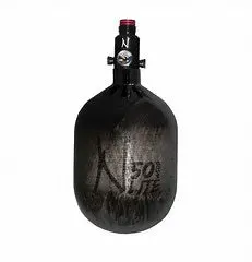Ninja Carbon Fiber Lite 50/4500 Paintball Tank - Translucent Black - Adjustable Regulator 1