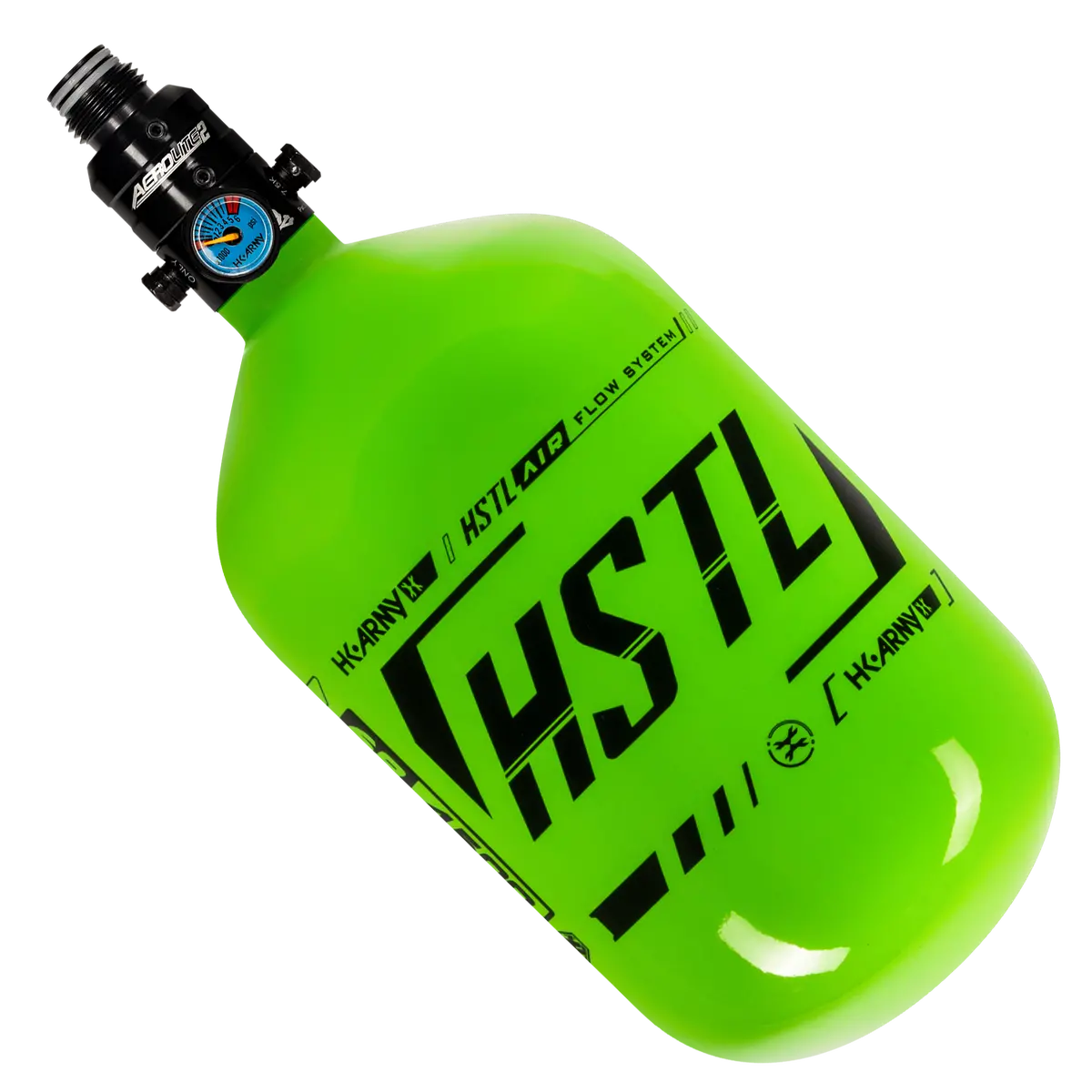 Hk Army Hstl Carbon Fiber Tank - V2 Pro Reg - 68/4500 Psi - Neon Green 1