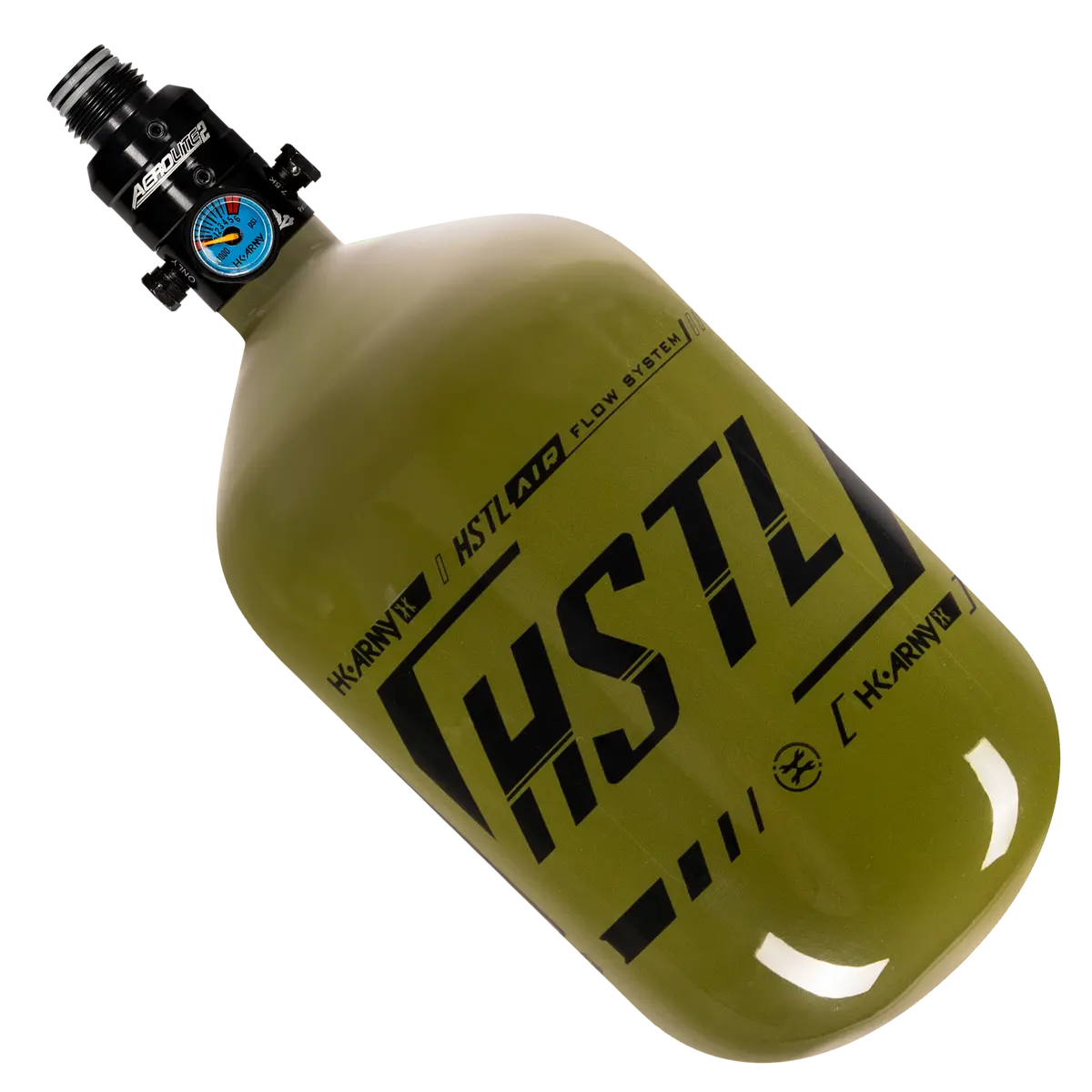 Hk Army Hstl Carbon Fiber Tank - V2 Pro Reg - 68/4500 Psi - Olive 1