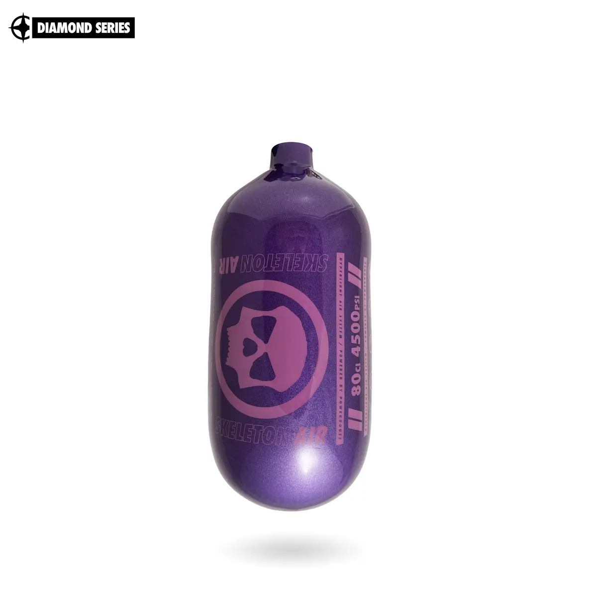 Infamous Skeleton Air "Hyperlight" Paintball Tank Bottle Only - Diamond Series - Purple / Purple - 80/4500 Psi 1