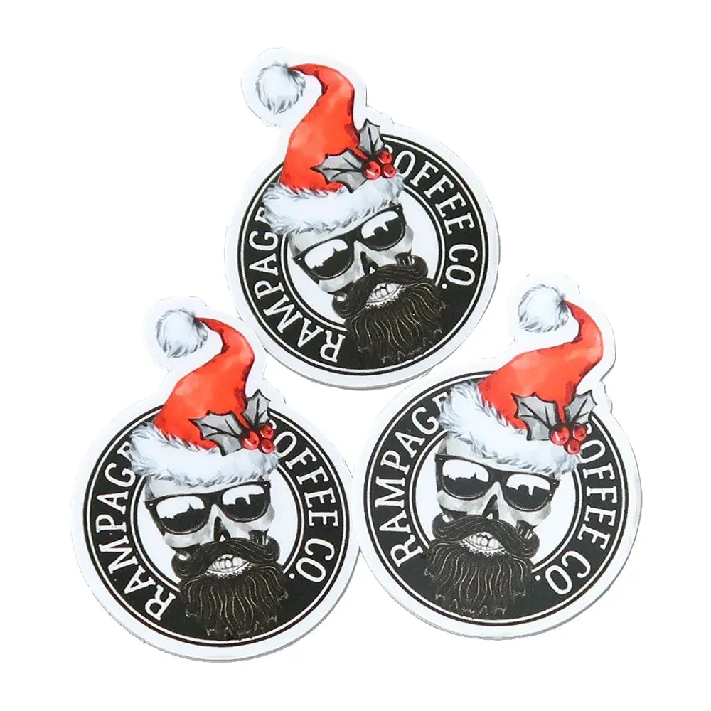 Rampage Coffee Co. Christmas Logo Stickers (3 Pack) 1