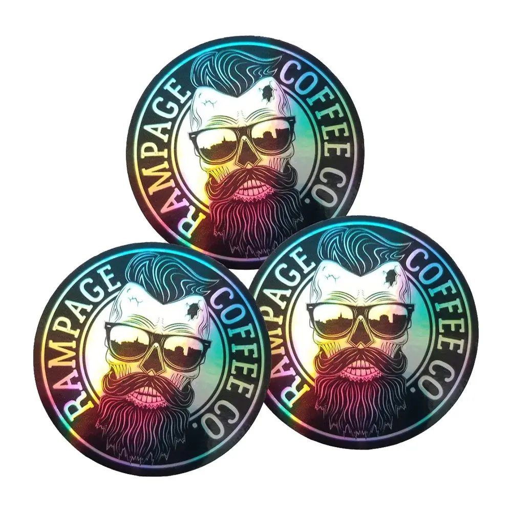 Rampage Coffee Co. Holographic Logo Sticker (3 Pack) 1