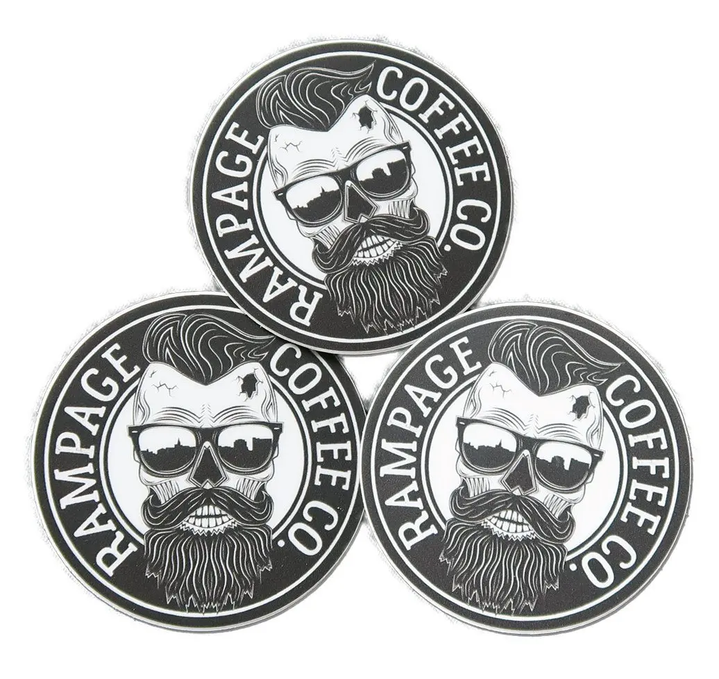 Rampage Coffee Co. Logo Stickers (3 Pack) 1