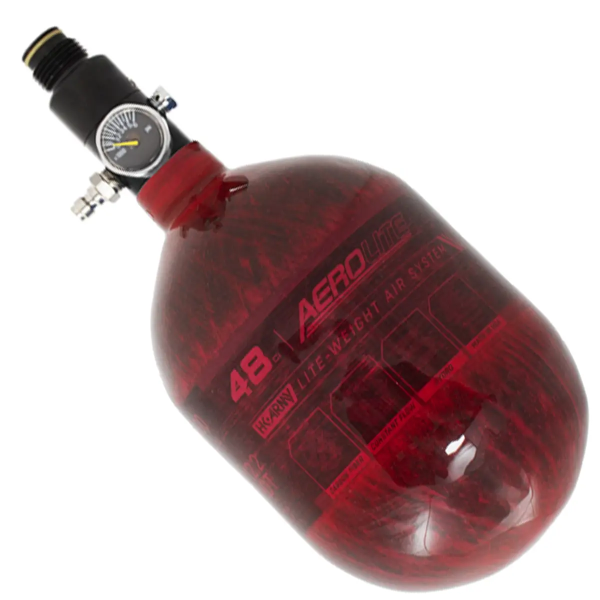 Hk Army Aerolite Carbon Fiber Tank - 48Ci / 4500Psi - Red 1