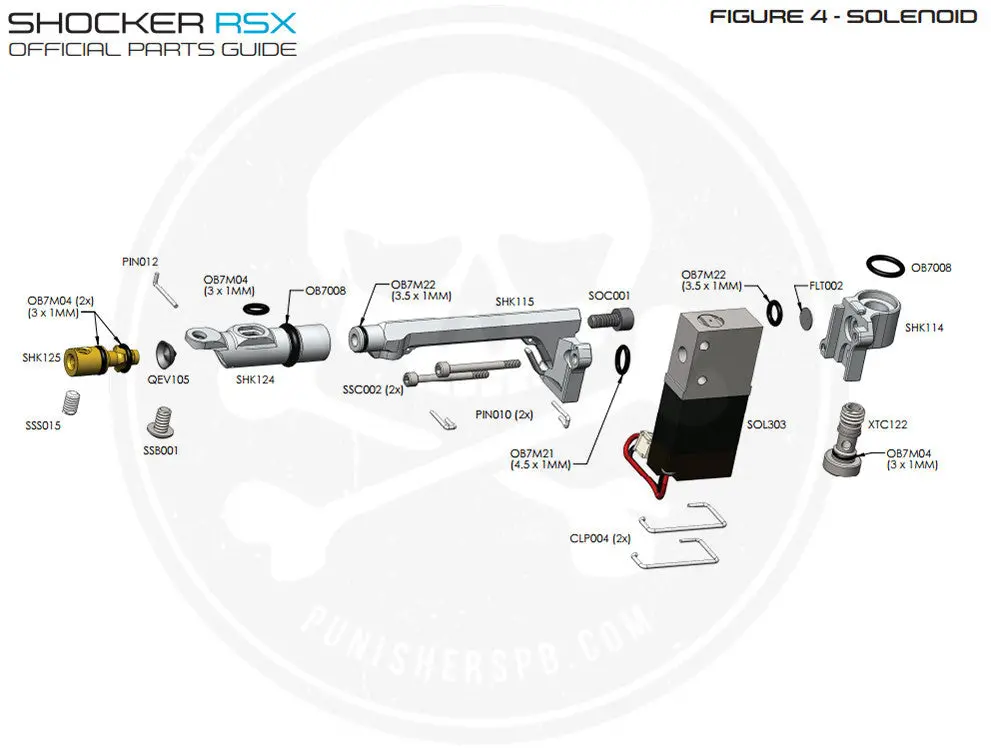 Sp Shocker Rsx Solenoid/Bolt Speed Adjuster Parts List - Pick The Part You Need! 1