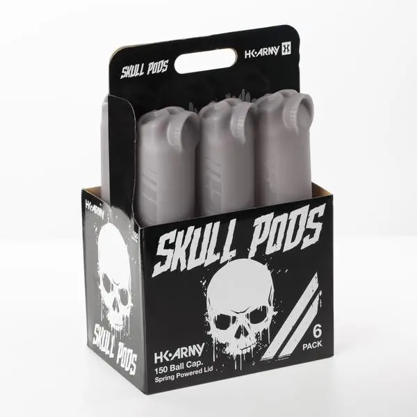 Hk Army Skull Paintball Pods - Smoke (150 Round) - 6 Pack 1