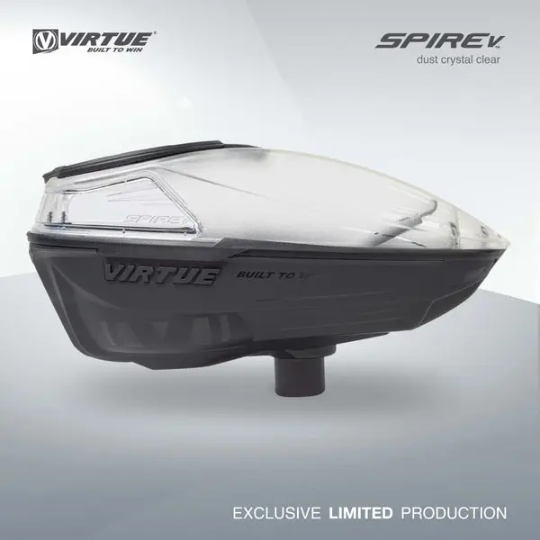 Virtue Spire 5 Paintball Loader - Le Dust Crystal Clear Black 1