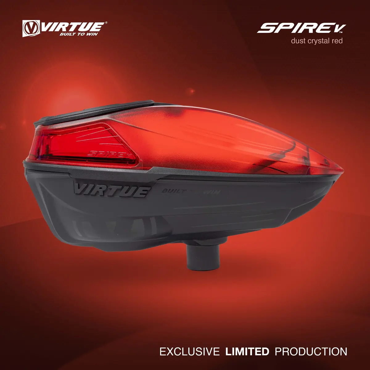 Virtue Spire 5 Paintball Loader- Le Dust Crystal Red Black 1