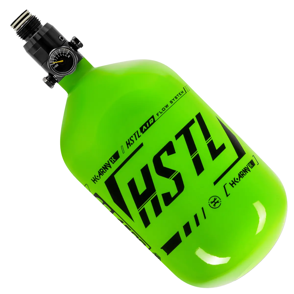 Hk Army Hstl Carbon Fiber Tank - Standard Reg - 68/4500 Psi - Neon Green 1