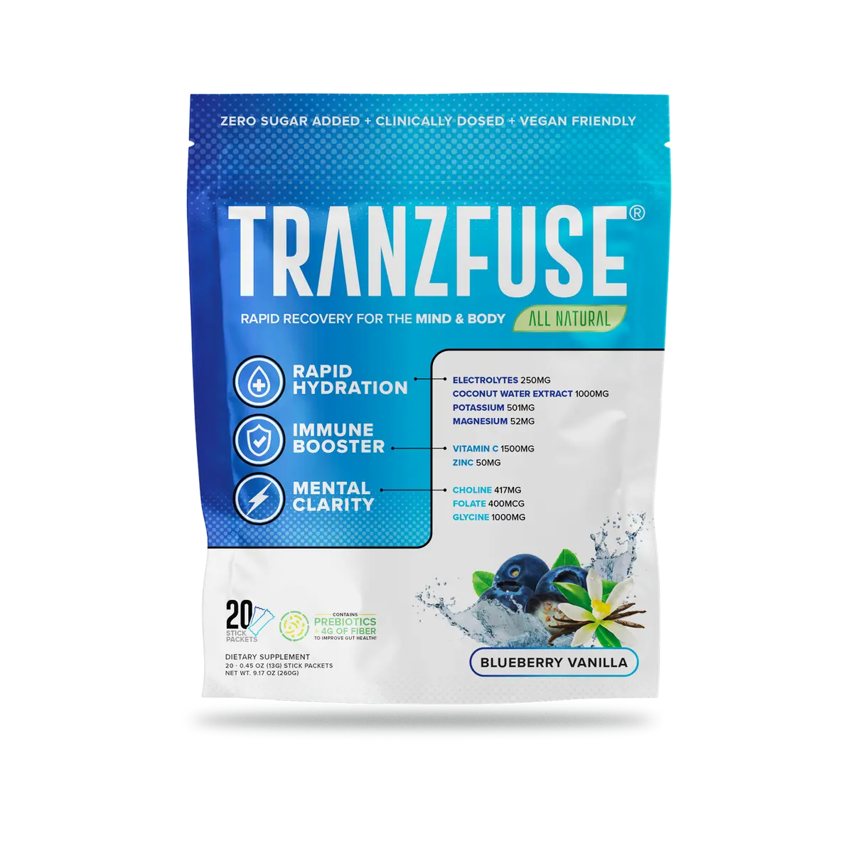 Tranzfuse Rapid Recovery Stick Packs - 20 Sticks 1