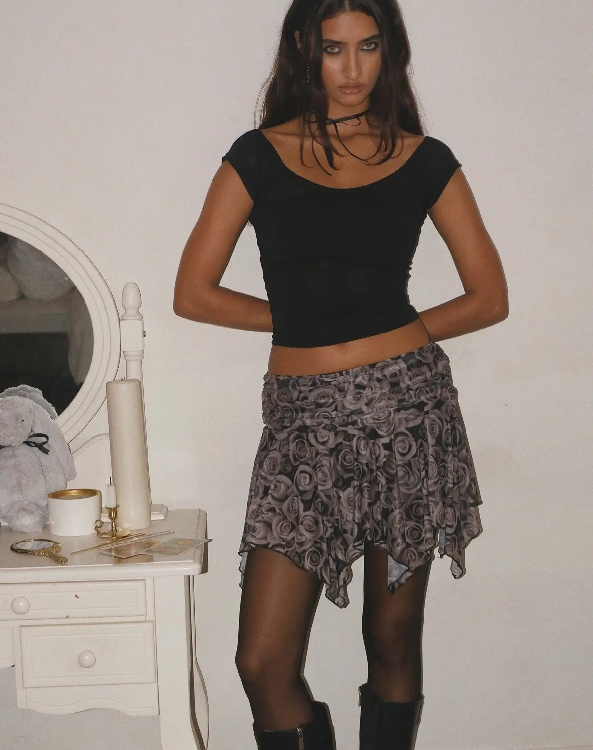 Charya Off The Shoulder Top In Black 1