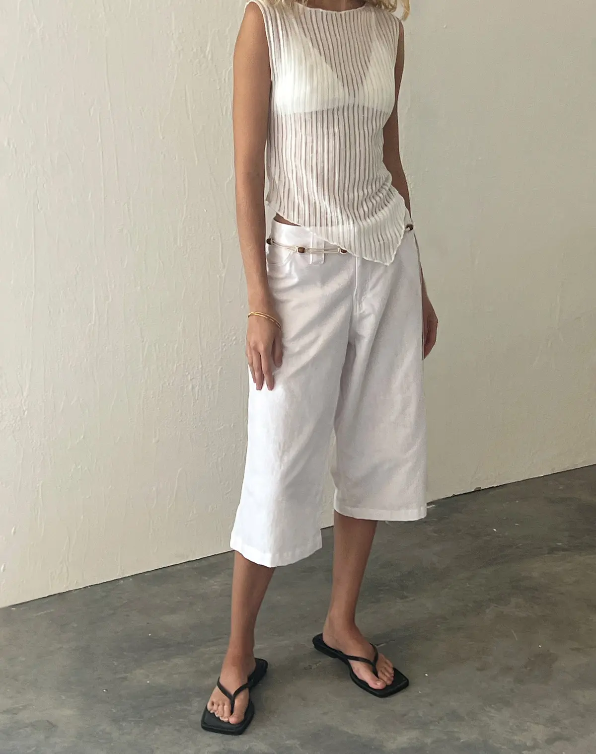 Saomy Longline Shorts In White 1