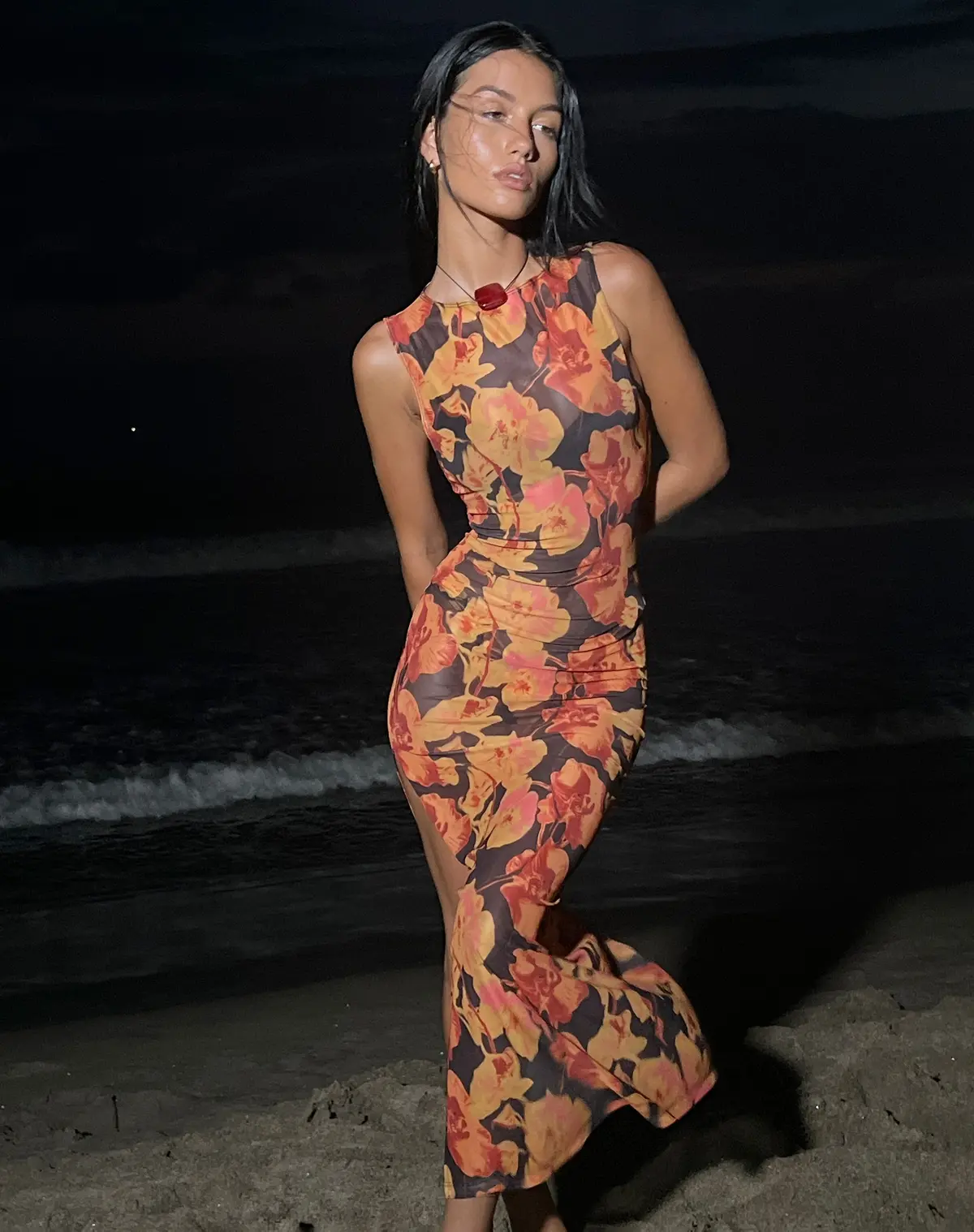Farsha Maxi Dress In Orchid Sunset 1