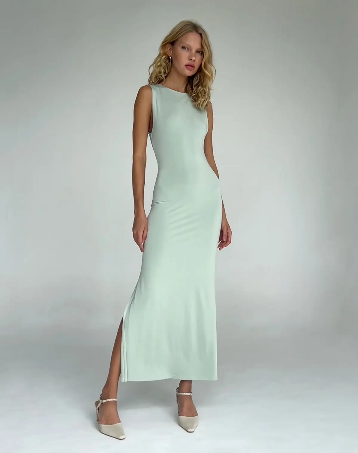 Flo Maxi Dress In Slinky Mint 1