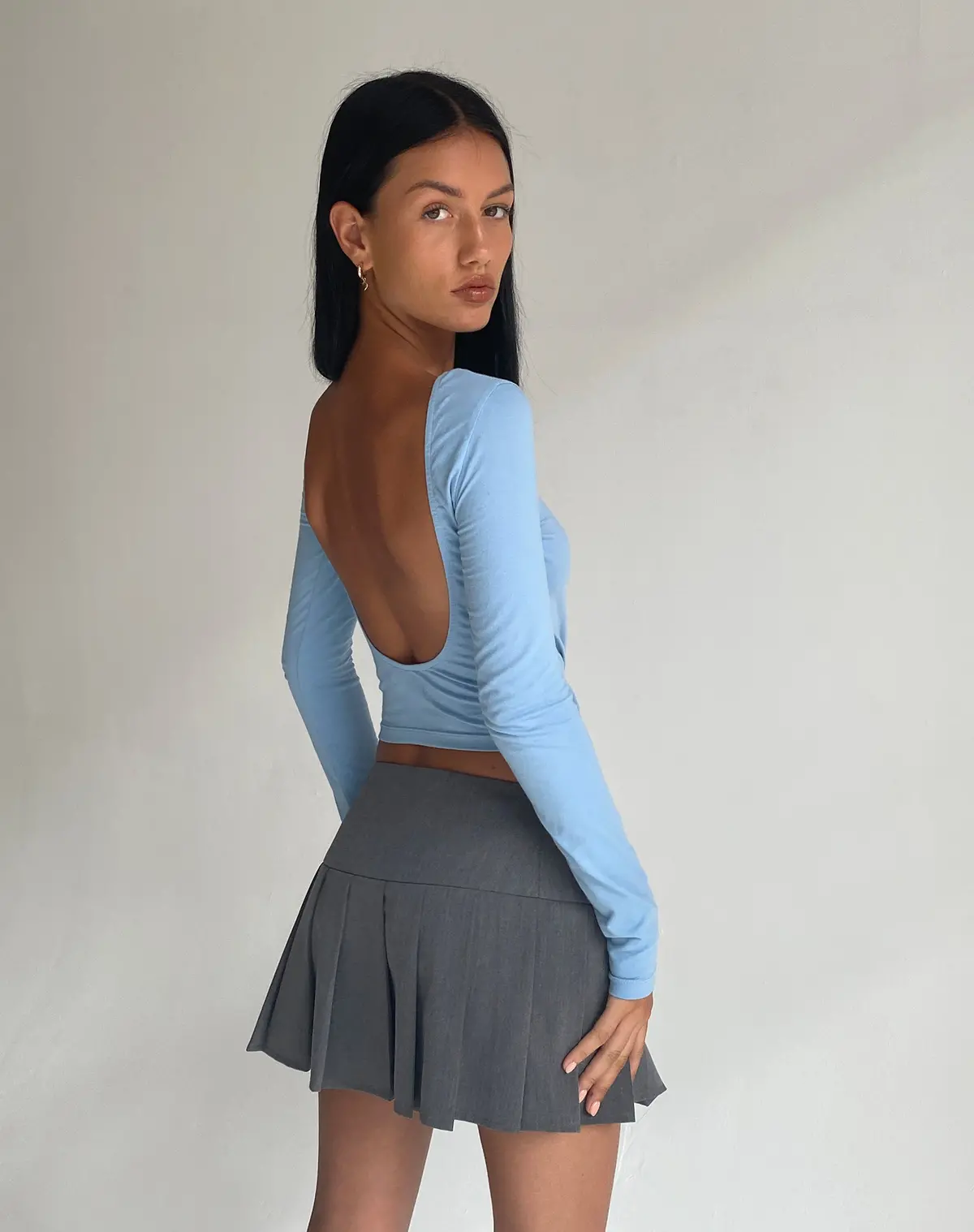 Xiabon Long Sleeve Top In Nantucket Blue 1