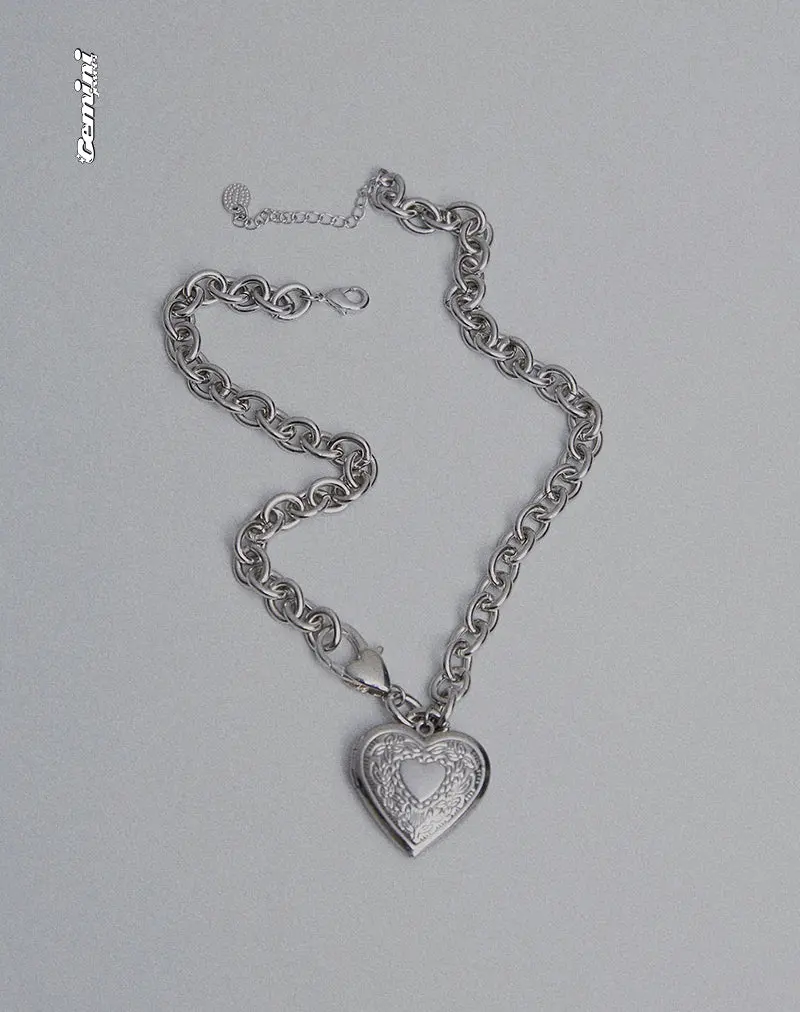 Jude Chunky Heart Necklace By Gemini Jewels 1