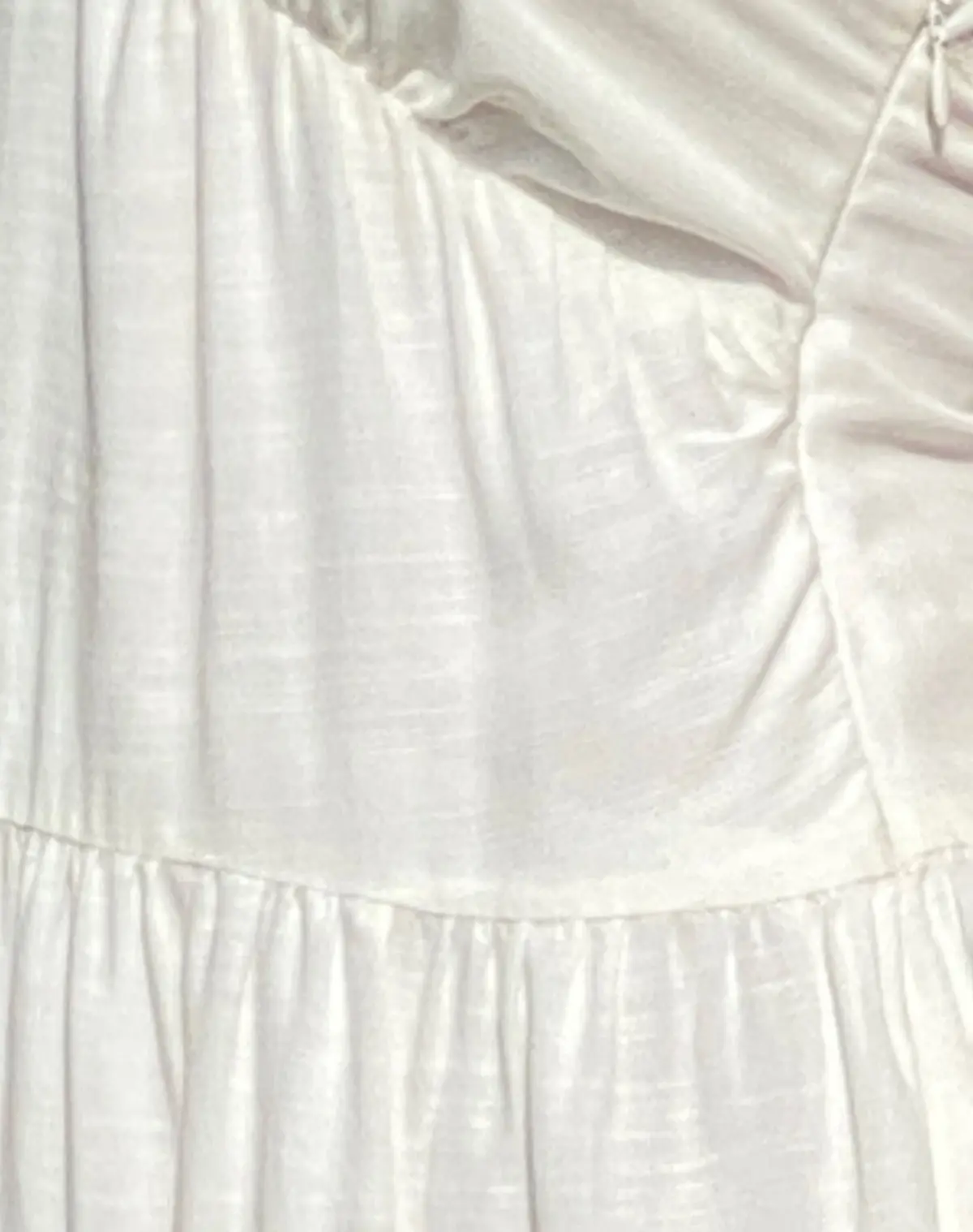 Londyn Tiered Halter Mini Dress In Off White 6