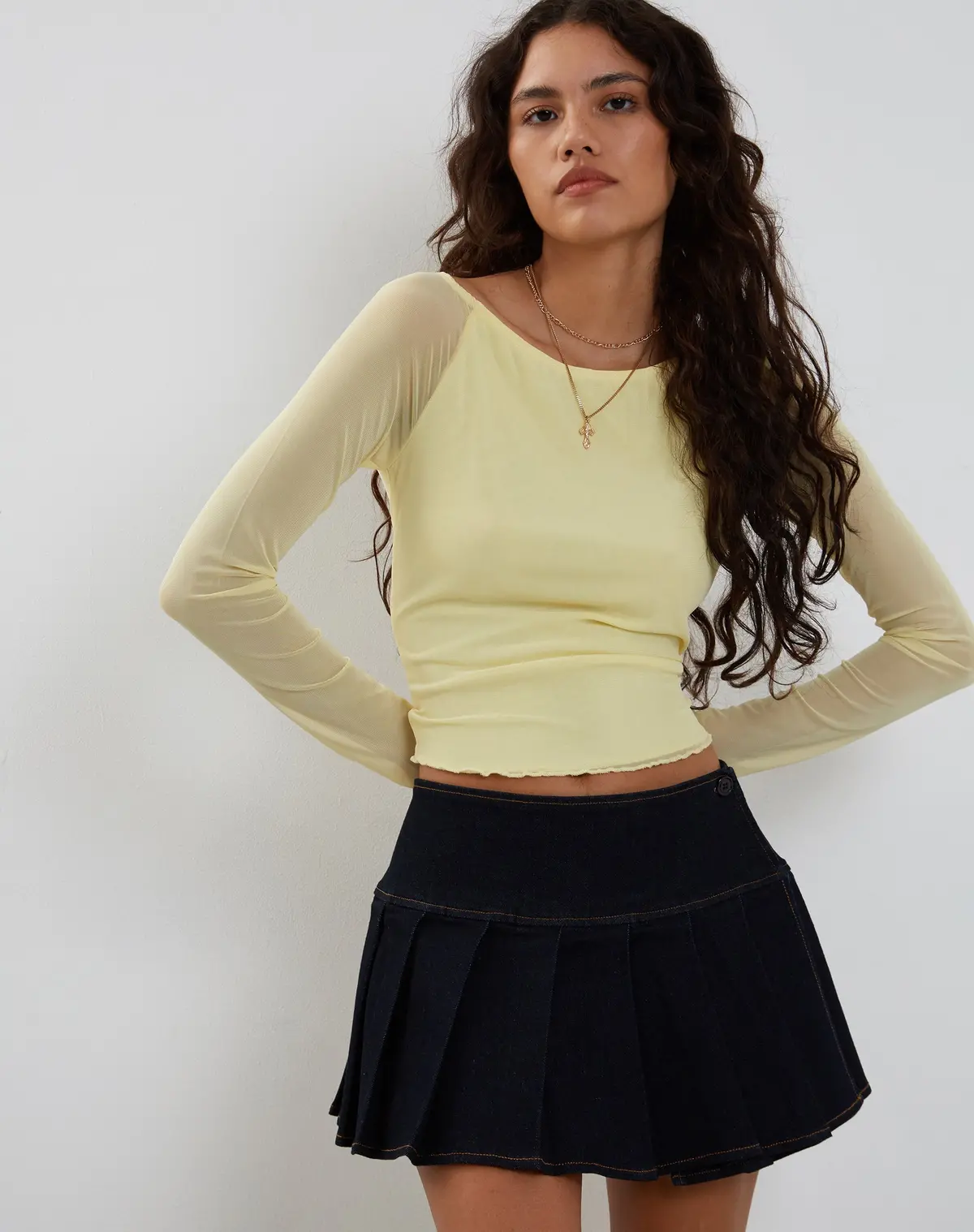 Mahira Long Sleeve Top In Lemon 1