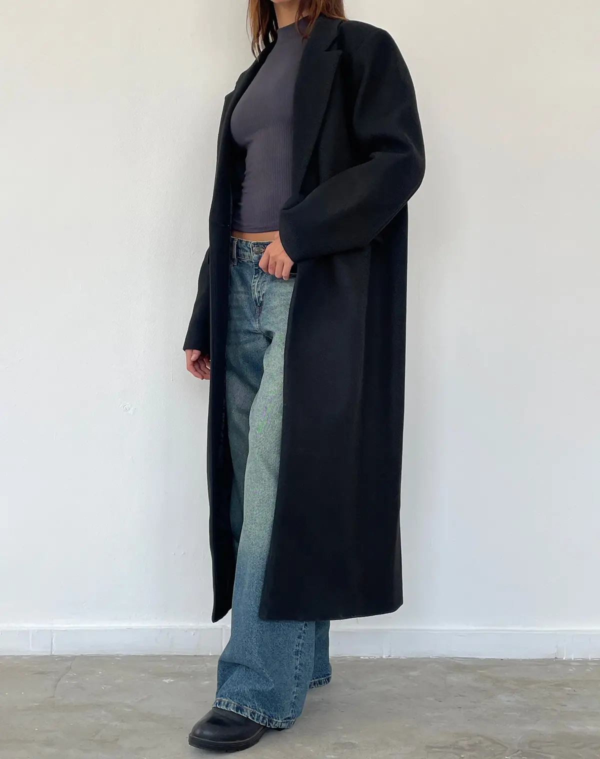 Melani Longline Coat In Black 1