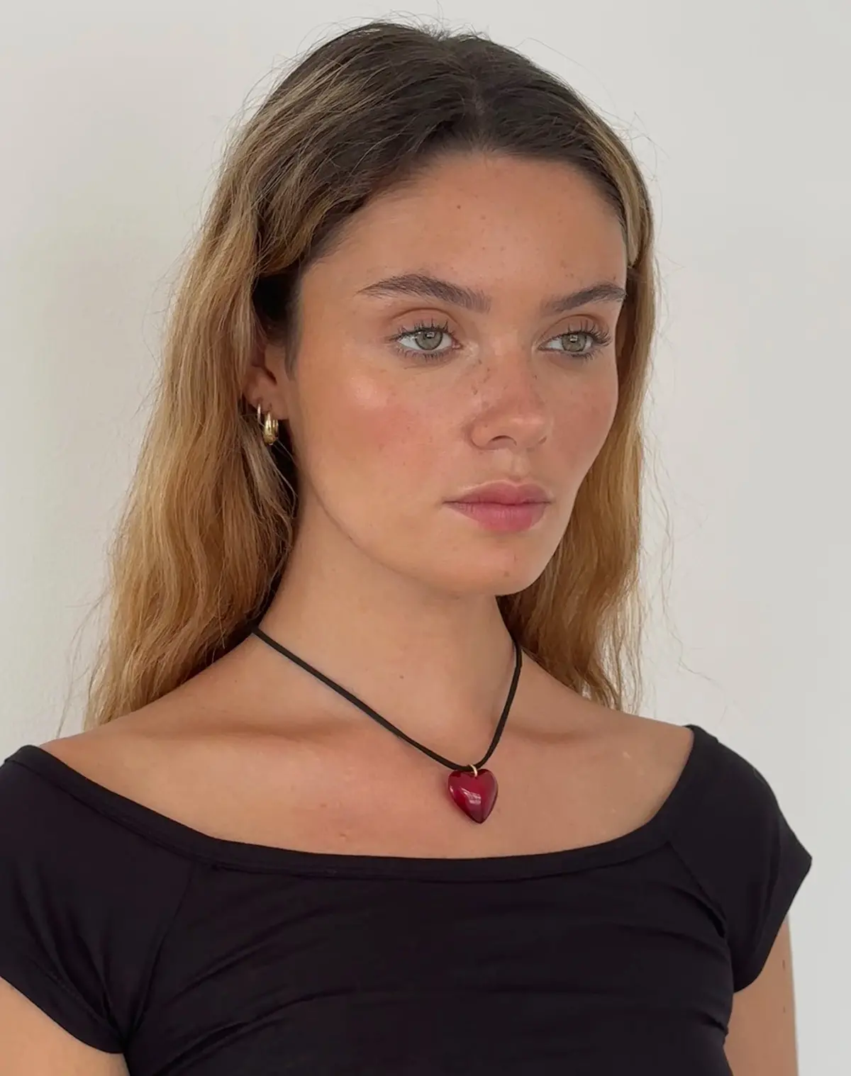 Mimi Glass Heart Necklace By Gemini Jewels 1