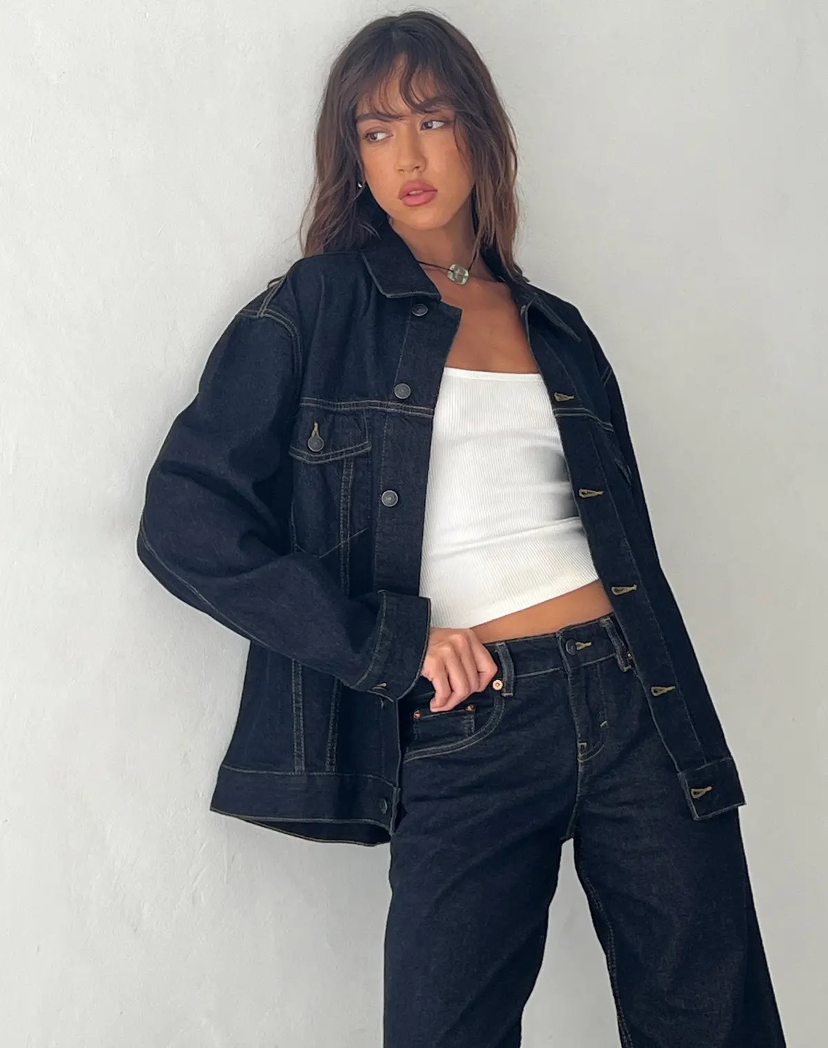 Oversized Denim Jacket In Indigo 1