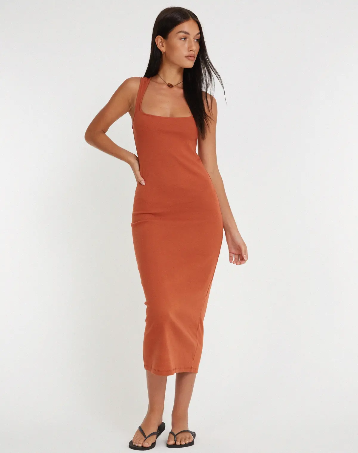 Uzma Midi Dress In Spice 1