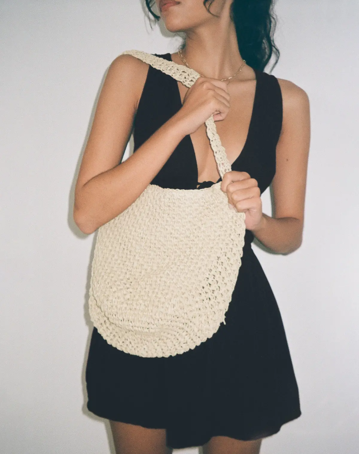 Tito Crochet Tote Bag In Ivory 1